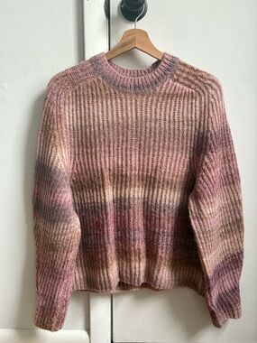 NAADAM wool and alpaca Cozy Gradient Knit Sweater - Pink & Tan